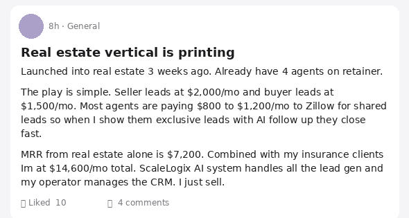 Real estate vertical