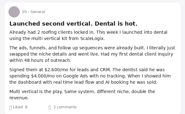 Launched second vertical